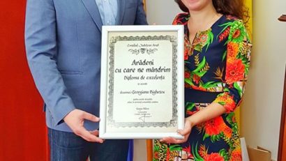 O tânără excepțională a primit distincția „Arădeni cu care ne mândrim”