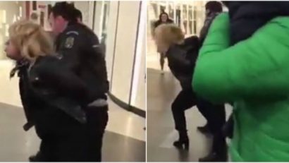 Femeia care a agresat doi poliţişti într-un mall din București, după ce și-a bătut copilul, a fost plasată sub control judiciar