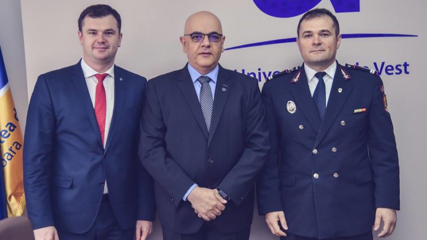 Protocol de colaborare încheiat, astăzi, între Universitatea de Vest Timişoara şi Departamentul pentru Situaţii de Urgenţă MAI!