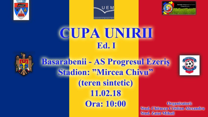 Studenții Universității „Eftimie Murgu” din Reşiţa sărbătoresc, prin fotbal, Centenarul Marii Unirii