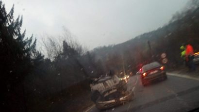 Accident la ieşirea din Reşiţa, lângă RAR