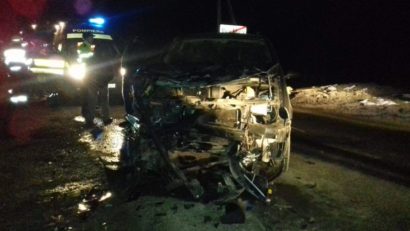 Accident teribil aseară în Bistrița-Năsăud. Un mort și șase răniți