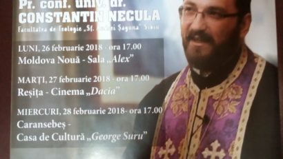 [FOTO] Părintele tinerilor, Constantin Necula susţine conferinţe în Caraş-Severin în vremea Postului Mare