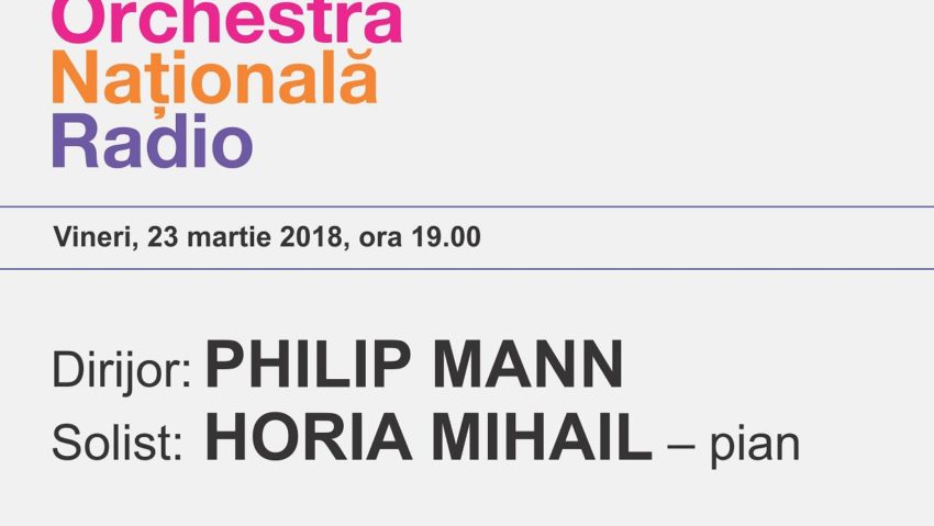 Pianistul Horia Mihail în concert alături de Orchestra Naţională Radio