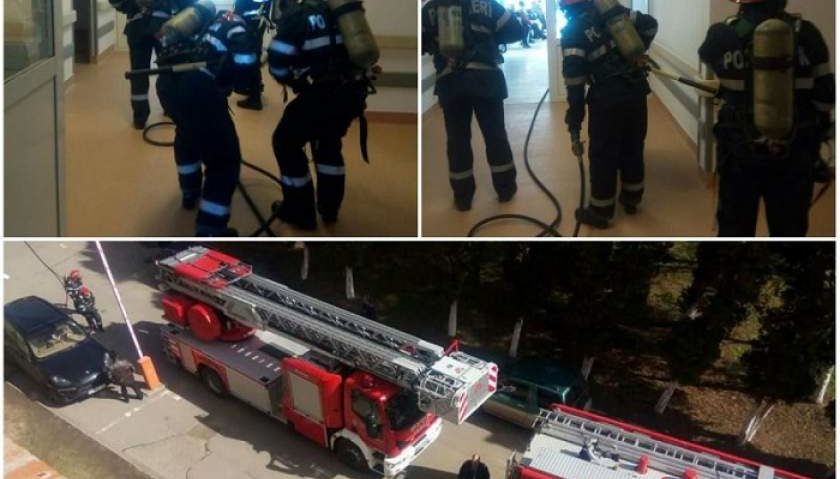 Infirmiera rănită ieri în incendiul de la Spitalul Județean de la Alba Iulia, transferată la București