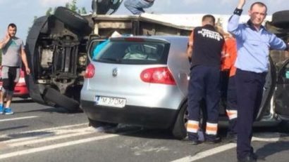 Accident cu șapte răniți la ieșirea din Timișoara