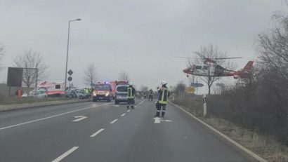 Doi români răniți grav în urma unui accident de circulație, în Germania