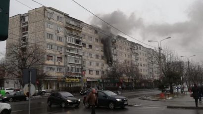 Incendiu într-un bloc din Timişoara