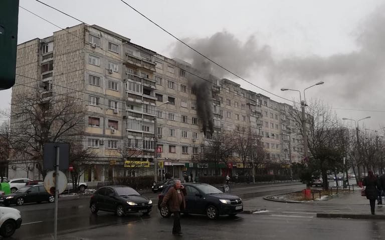 Incendiu într-un bloc din Timişoara