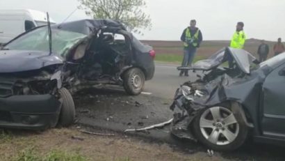 VIDEO: Accident teribil astăzi pe E85. Doi morți și patru răniți