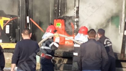 [FOTO] Incendiu pe E70 la Buchin