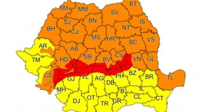 Judeţul Caraş-Severin, sub coduri de vijelii şi viscol