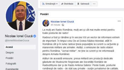 Mesajul ministrului Apărării Naţionale de Ziua Mondială a Radioului