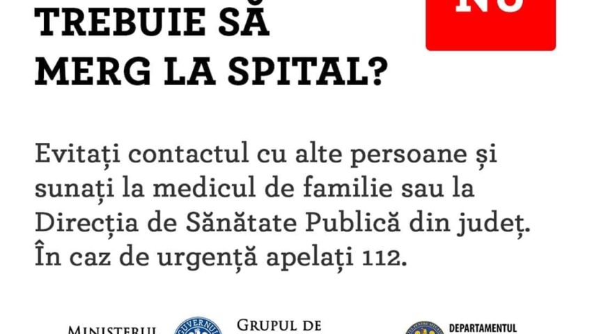 Grupul de Comunicare Strategică: Nu mergeţi singuri la spital