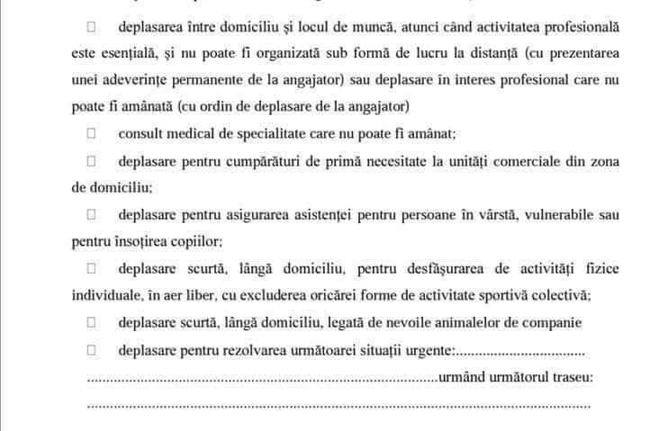 Cum arată declaraţia pe propria răspundere şi adeverinţa de la angajator, pentru deplasările pe timpul nopţii!