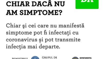 Pot fi infectat cu coronavirus chiar dacă nu am simptome? DA!