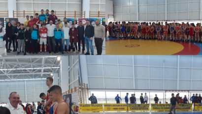 [FOTO-AUDIO] Reșița a găzduit un festival al luptelor juvenile. CSS Reșița a ocupat locul I la Campionatul Național Școlar