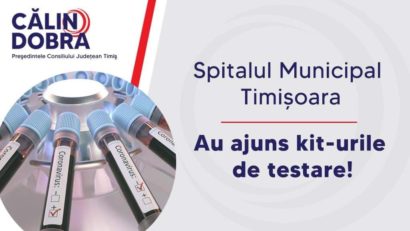 Au ajuns kit-urile de testare pentru COVID-19. Sunt direcționate către Spitalul Victor Babeș și Spitalul Municipal din Timișoara