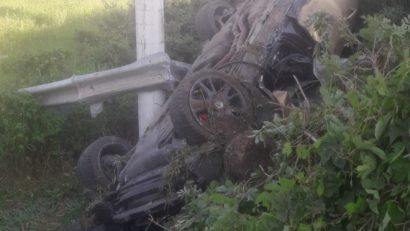 [FOTO/ VIDEO] Accident mortal la ieşirea din Bocşa către Berzovia