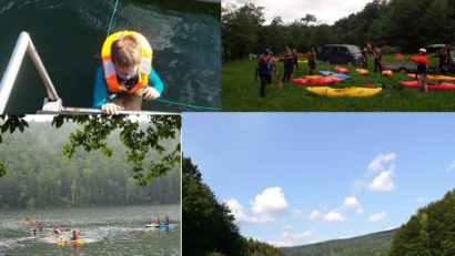 [FOTO-AUDIO] Școala de sport Buran Văliug readuce ”caiacul” pe Lacul Gozna, într-un nou concept ”Kaiac family party la Văliug”