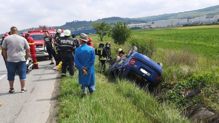 [FOTO] Accident cu trei victime pe centura Lugojului