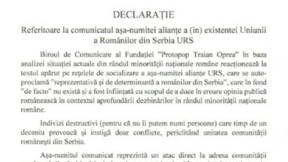 Drept la replică al Fundaţiei Protopop Traian Oprea