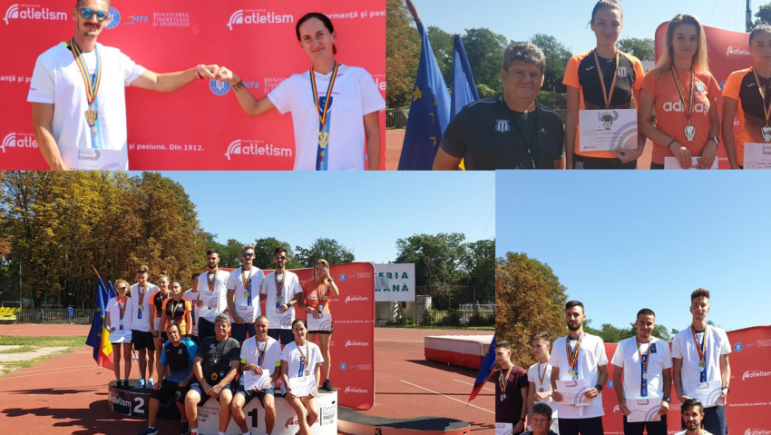 [FOTO] Componenții CS Universitatea Reșița : Ana Rodean și Narcis Mihăilă sunt campioni naționali la 20 km marș seniori. 12 medalii pentru team-ul reșițean