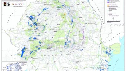 Harta carstului din România realizată de Asociaţia Speologică Exploratorii din Reşiţa