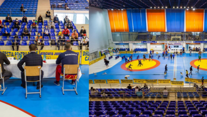 [FOTO] Reșița găzduiește la acest final de săptămână cel mai important eveniment sportiv intern al luptelor românești: Finala Campionatului Național Seniori