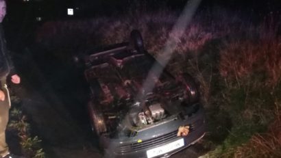 Pompierii au asigurat măsurile PSI la două accidente de circulație