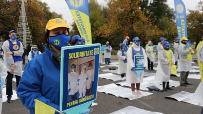 Solidaritatea Sanitară protestează astăzi în Piața Victoriei