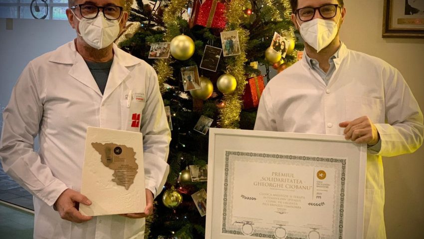 Clinica de ATI a Spitalului Județean Timișoara a fost premiată, în semn de apreciere pentru sutele de vieți salvate