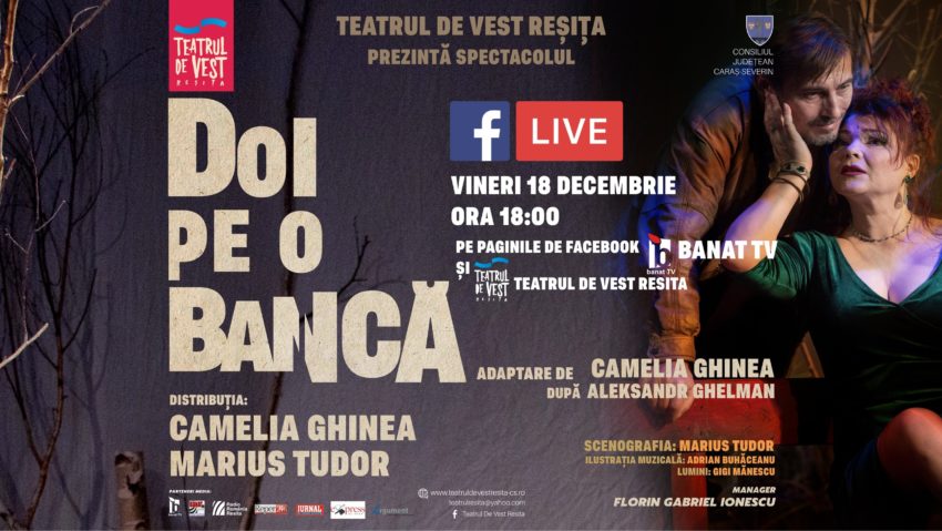 [FOTO] Teatrul de Vest prezintă „DOI PE O BANCĂ”-online pe pagina de facebook!