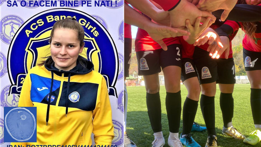 Moment greu pentru o fotbalistă a Reşiţei. ACS Banat Girls lansează campania „Să o facem bine pe Nati!”