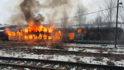 Incendiu, în gara Oraviţa!