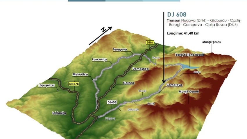 Situaţia Drumului Judeţean 608 a fost deblocată. Lucrările vor fi finalizate la termen