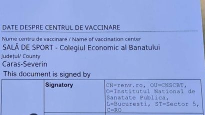 DSP Caraș-Severin: 1190 de persoane au fost vaccinate în februarie cu doze din lotul ABV 2856 AstraZeneca