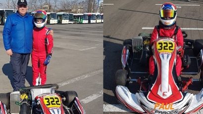 [FOTO-AUDIO] Pilotul Paul Lăzărescu din Reșița a câștigat locul I în Cupa României de karting