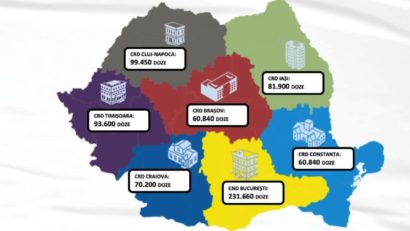 Aproape 700 de mii doze de vaccin Pfizer sosesc în România