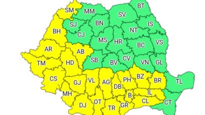 Un nou cod galben de caniculă. Meteorologii anunţă temperaturi maxime cuprinse între 33 şi 37 de grade