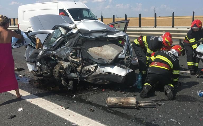 [VIDEO-FOTO-AUDIO]O persoană şi-a pierdut viaţa în urma unui accident rutier provocat pe Autostrada A1 în dreptul localității Orțișoara