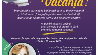 [AUDIO] „Ia o carte în vacanţă” de la Biblioteca Județeană „Paul Iorgovici” Caraș-Severin