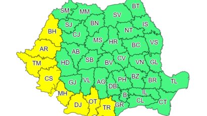 Caniculă în acest sfârșit de săptămână. De luni codurile de căldură se extind în toată țara.