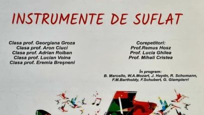 Elevii instrumentişti în recital pe scena Liceului de Arte