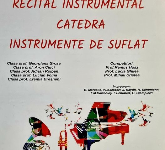 Elevii instrumentişti în recital pe scena Liceului de Arte