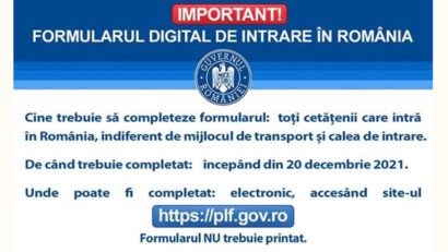 Modificări privind formularul de localizare a pasagerilor