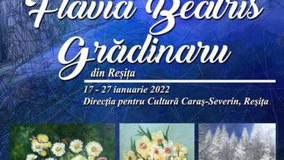 Artistul plastic Flavia Beatris Grădinaru pe simezele galeriei de artă a Direcţiei pentru Cultură Caraş-Severin