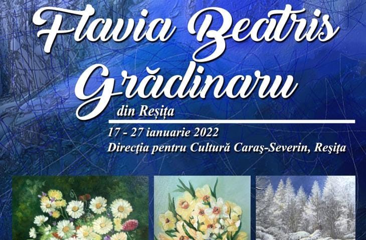 Artistul plastic Flavia Beatris Grădinaru pe simezele galeriei de artă a Direcţiei pentru Cultură Caraş-Severin