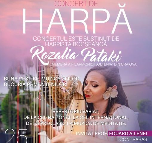 Recital de harpă la Bocşa de Buna Vestire