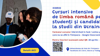 UVT organizează cursuri intensive de limba română pentru  studenții și candidații la studii din Ucraina